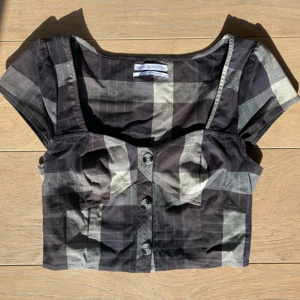 Urban Outfitters Plaid Crop Top
